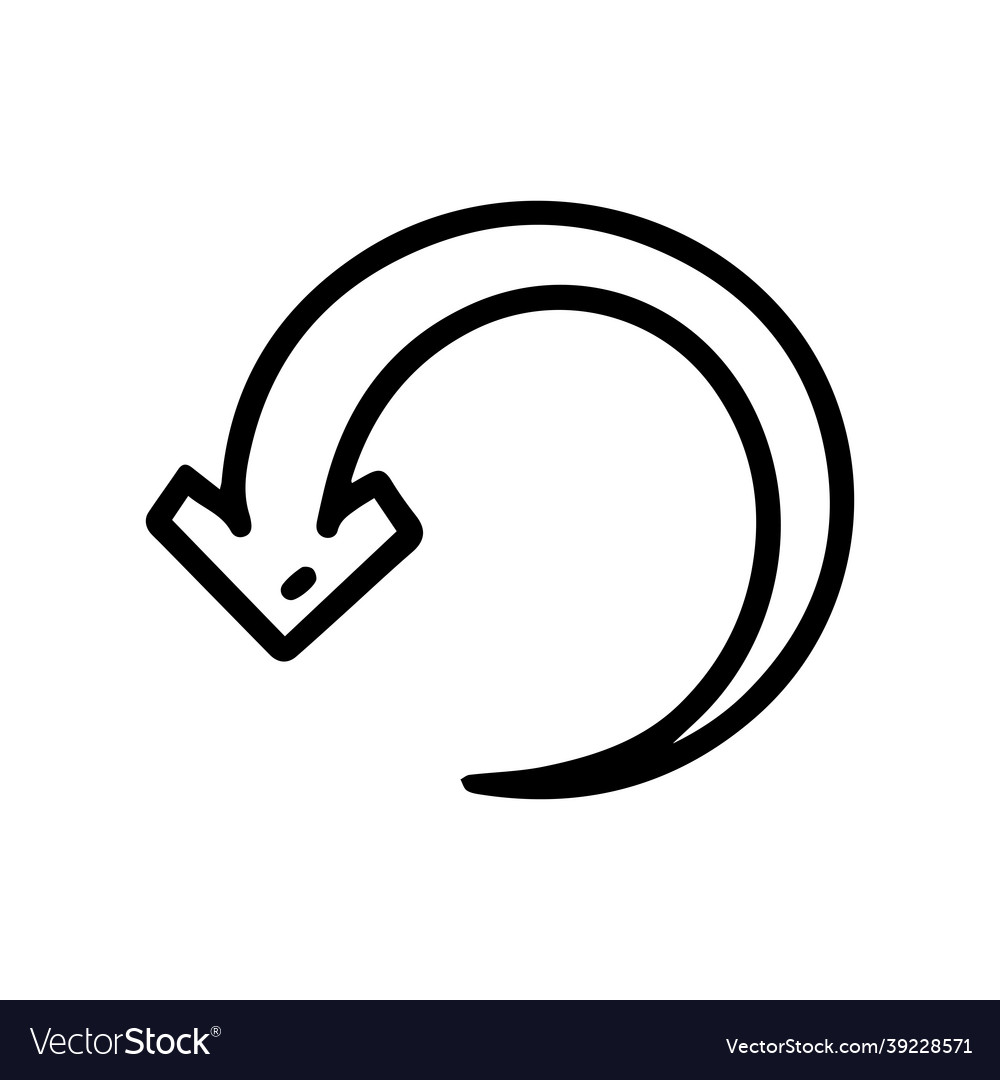 Circle loading black line doodle simple vector image Circle loading black line doodle simple