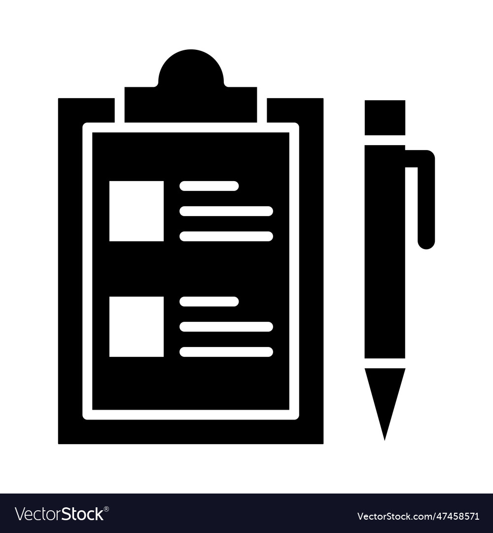 Cut list glyph icon for personal and commercial Vector Image