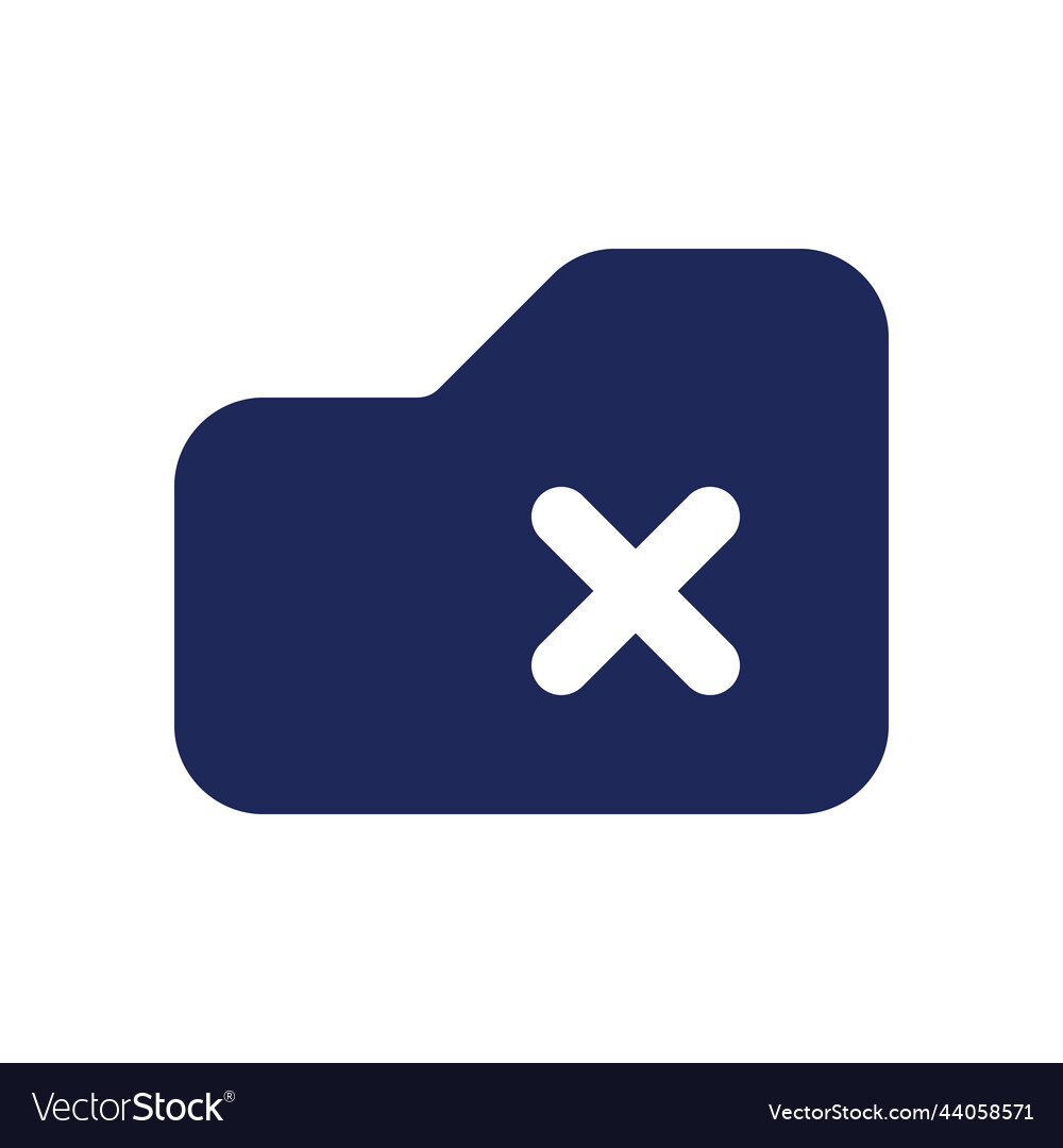 Delete from folder black glyph ui icon