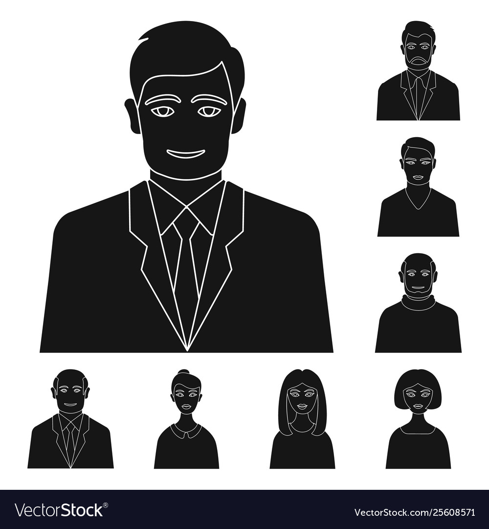 Design photo and character icon set