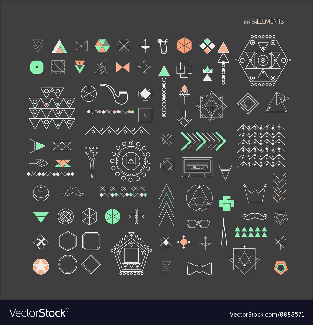 Geometric linear shapes Royalty Free Vector Image