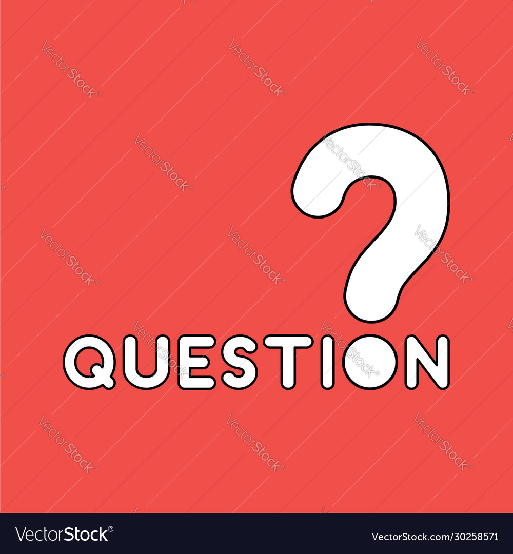 Icon concept question word text with question Vector Image