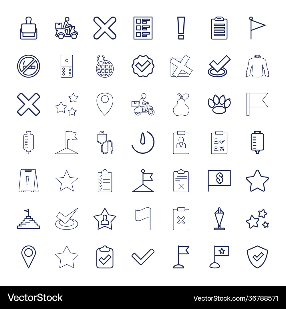Mark icons Royalty Free Vector Image - VectorStock