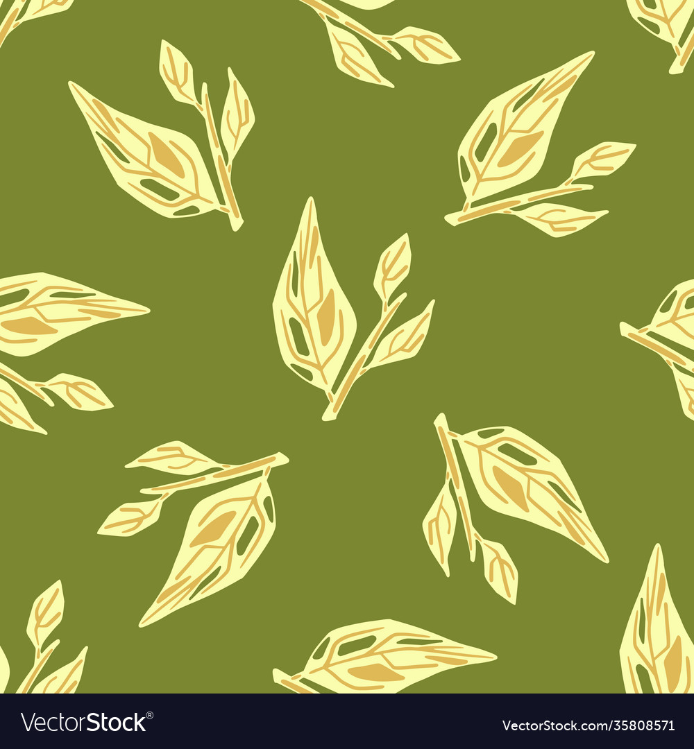 Natural seamless pattern with simple doodle vector image Natural seamless pattern with simple doodle
