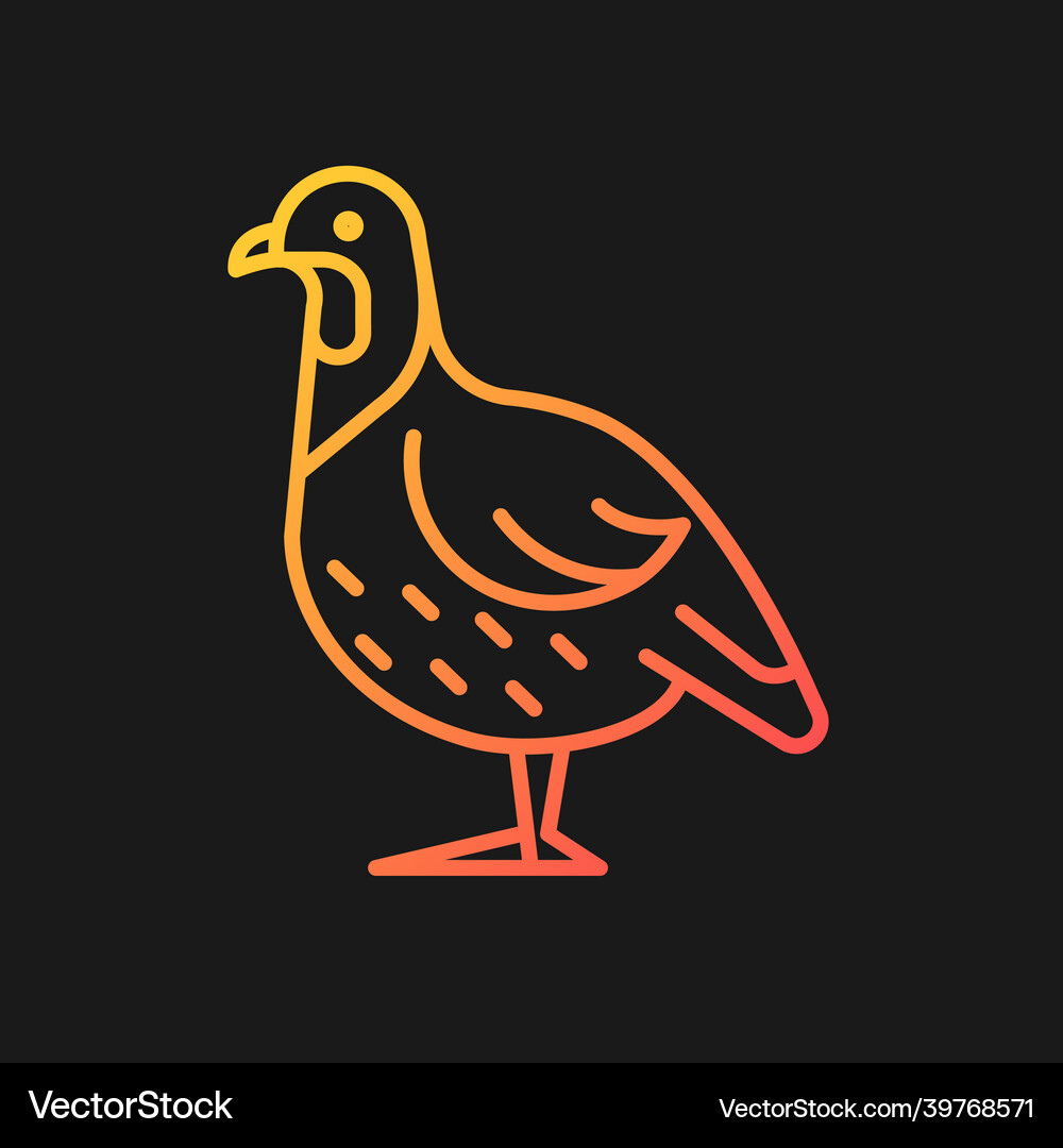 Partridge gradient icon for dark theme Royalty Free Vector