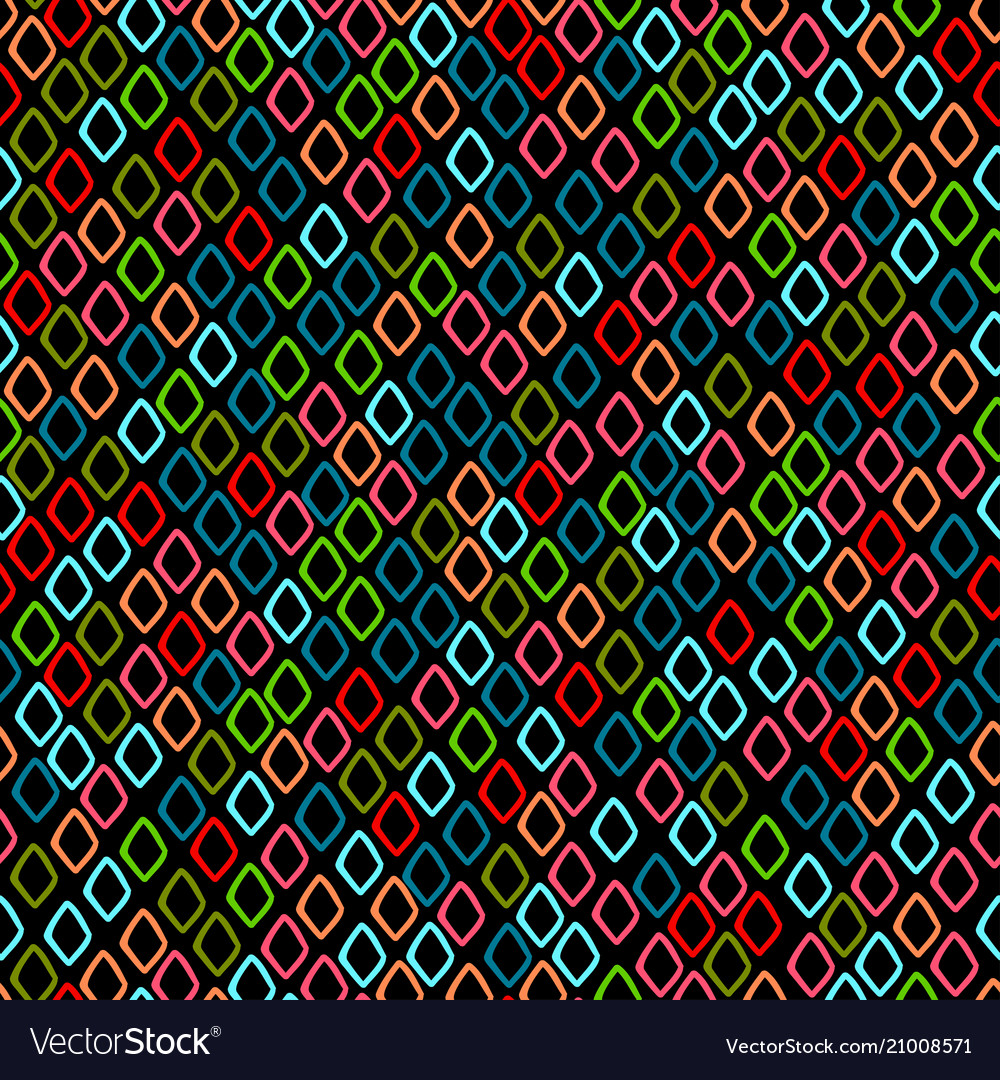 Stylized handmade seamless pattern with colored