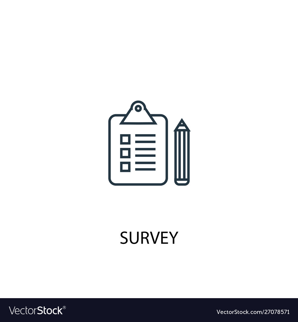 Survey concept line icon simple element