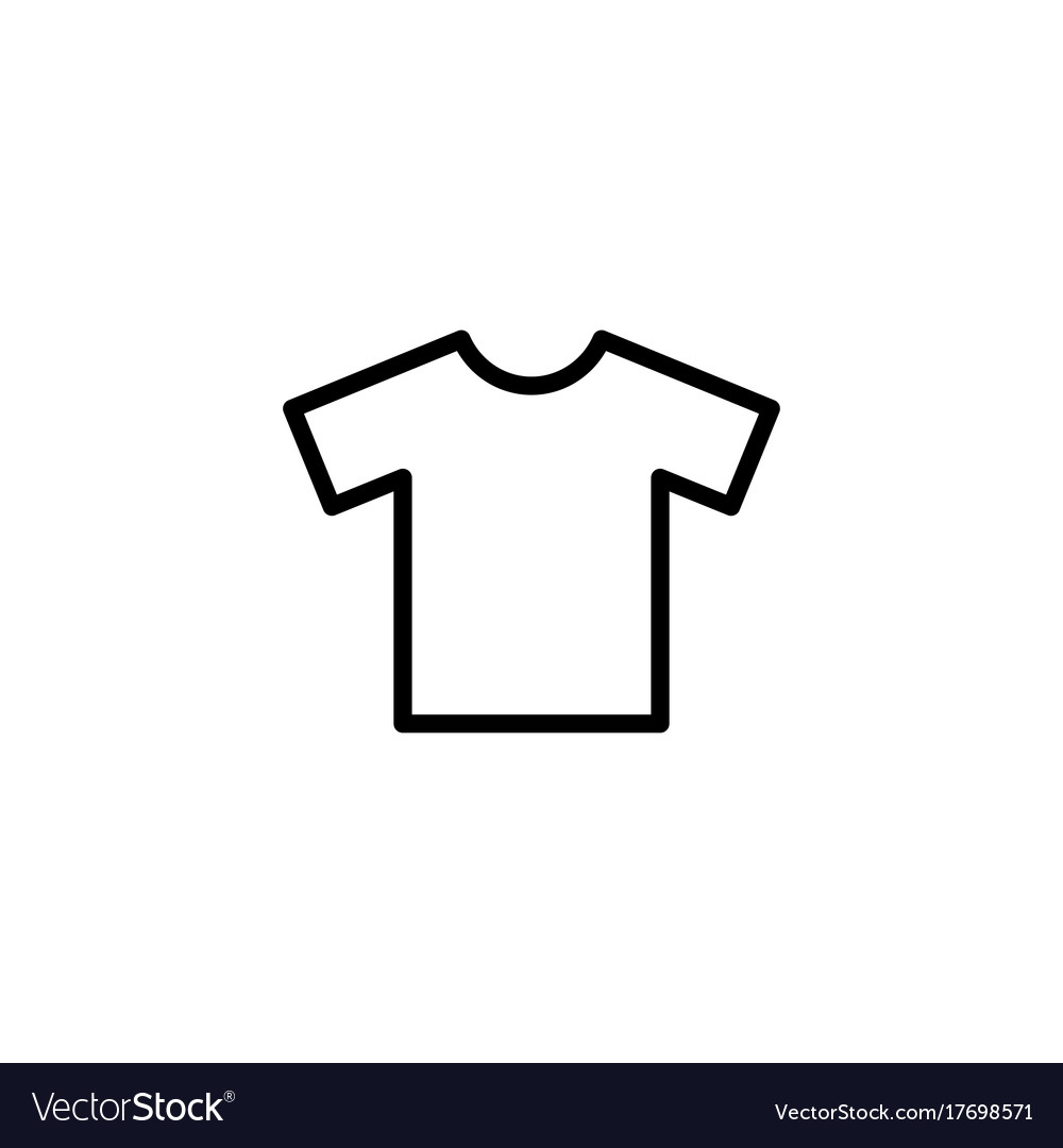 Thin Line T Shirt Icon Royalty Free Vector Image