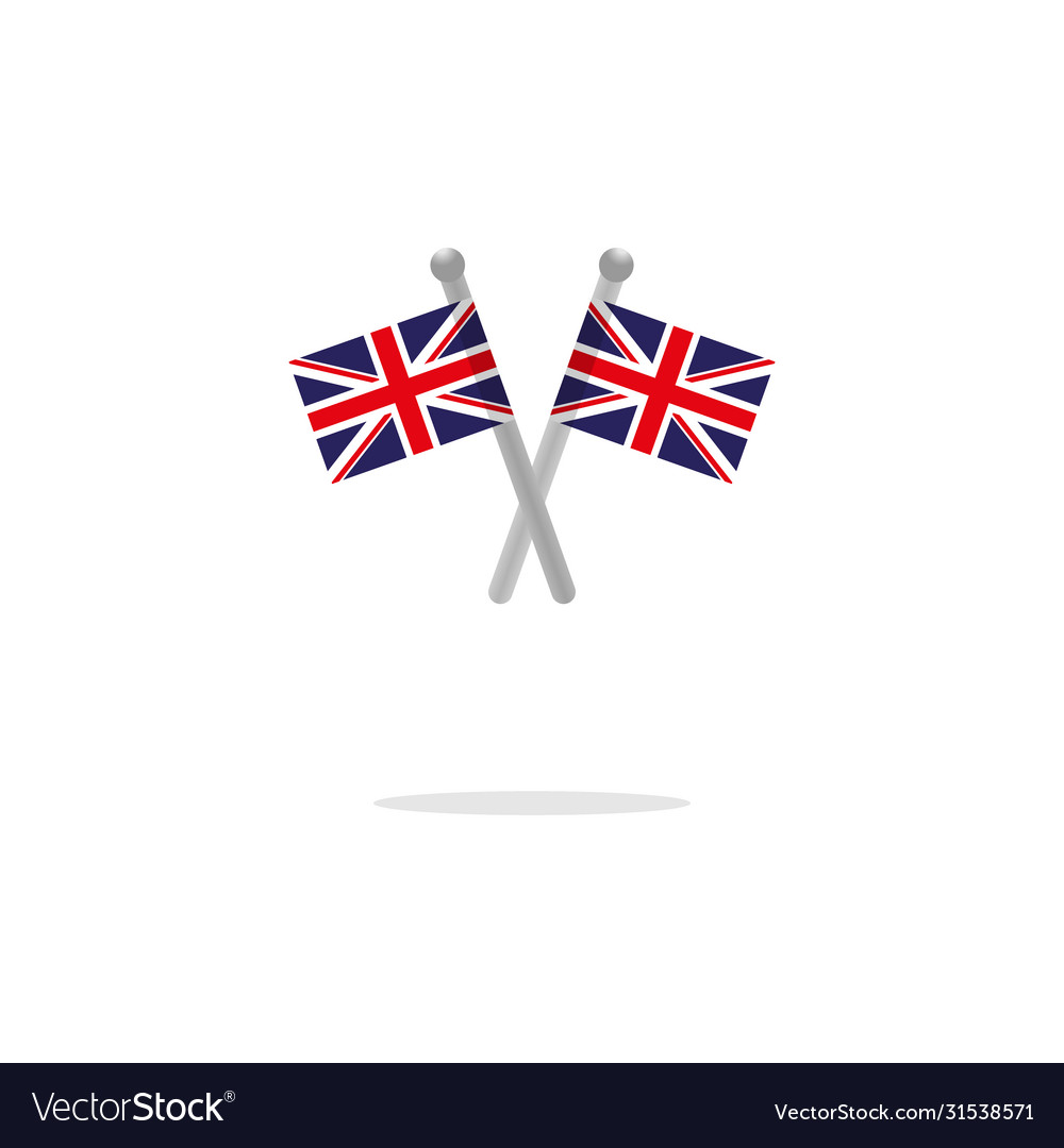 United kingdom uk flags to cross