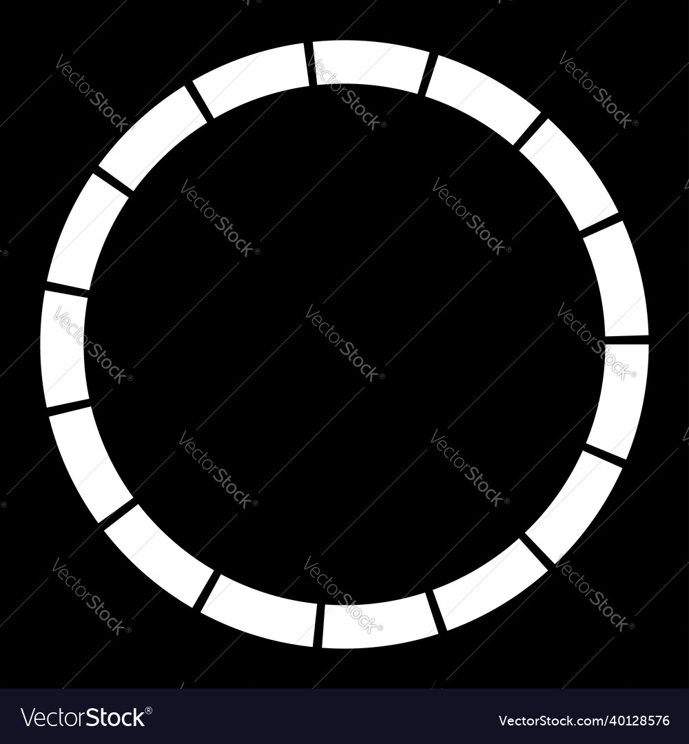 16 part section segmented circle abstract dashed Vector Image 16 part section segmented circle abstract dashed