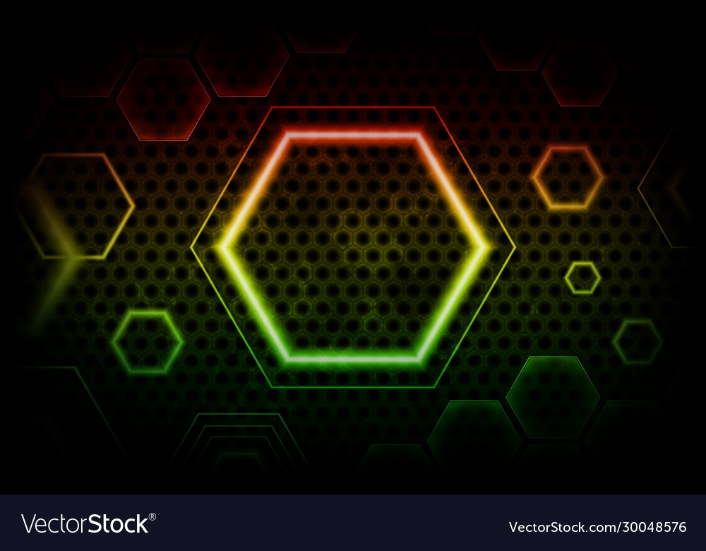 Abstract background with colorful hexagon