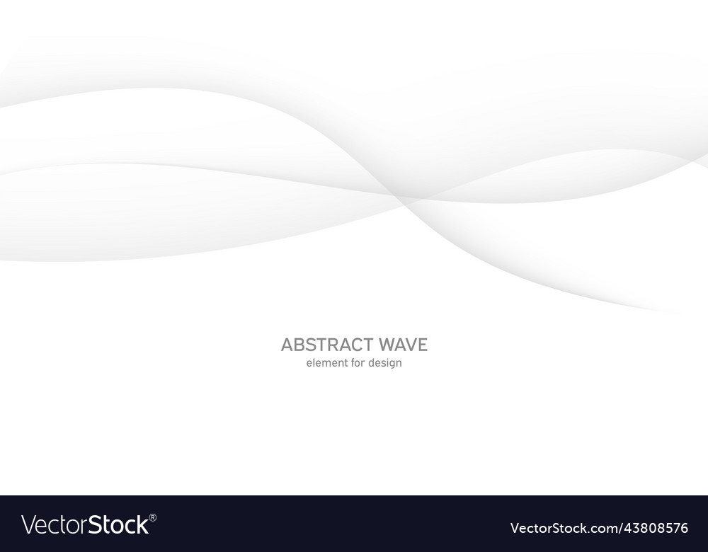 Abstract white background with smooth gray lines vector image Abstract white background with smooth gray lines