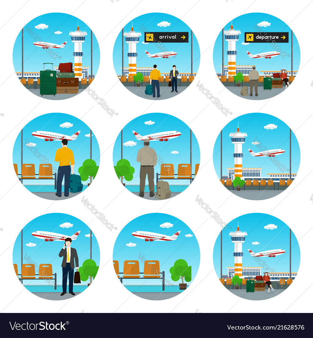 Airport Icons - Departures & Arrivals