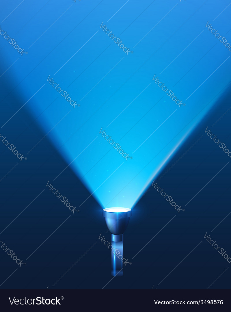 blue flashlight