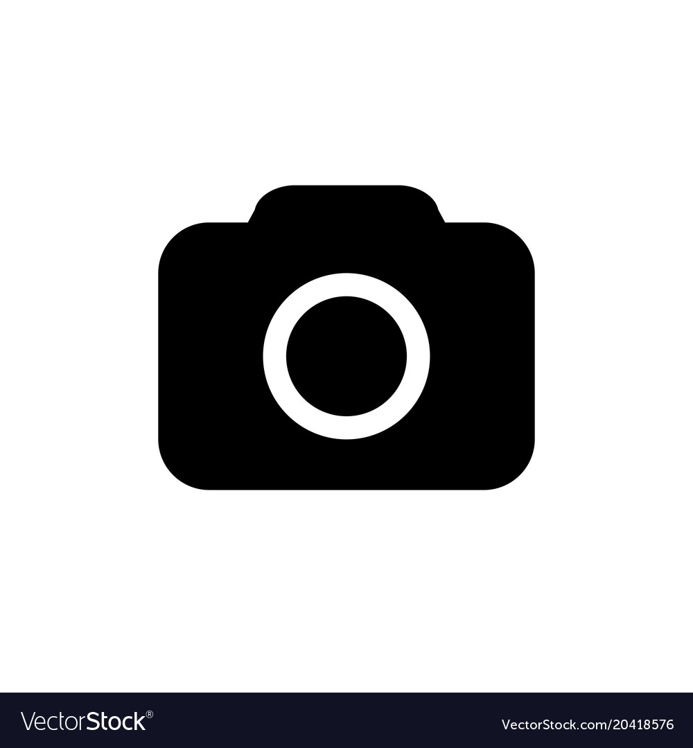 Download Camera icon in flat style Royalty Free Vector Image