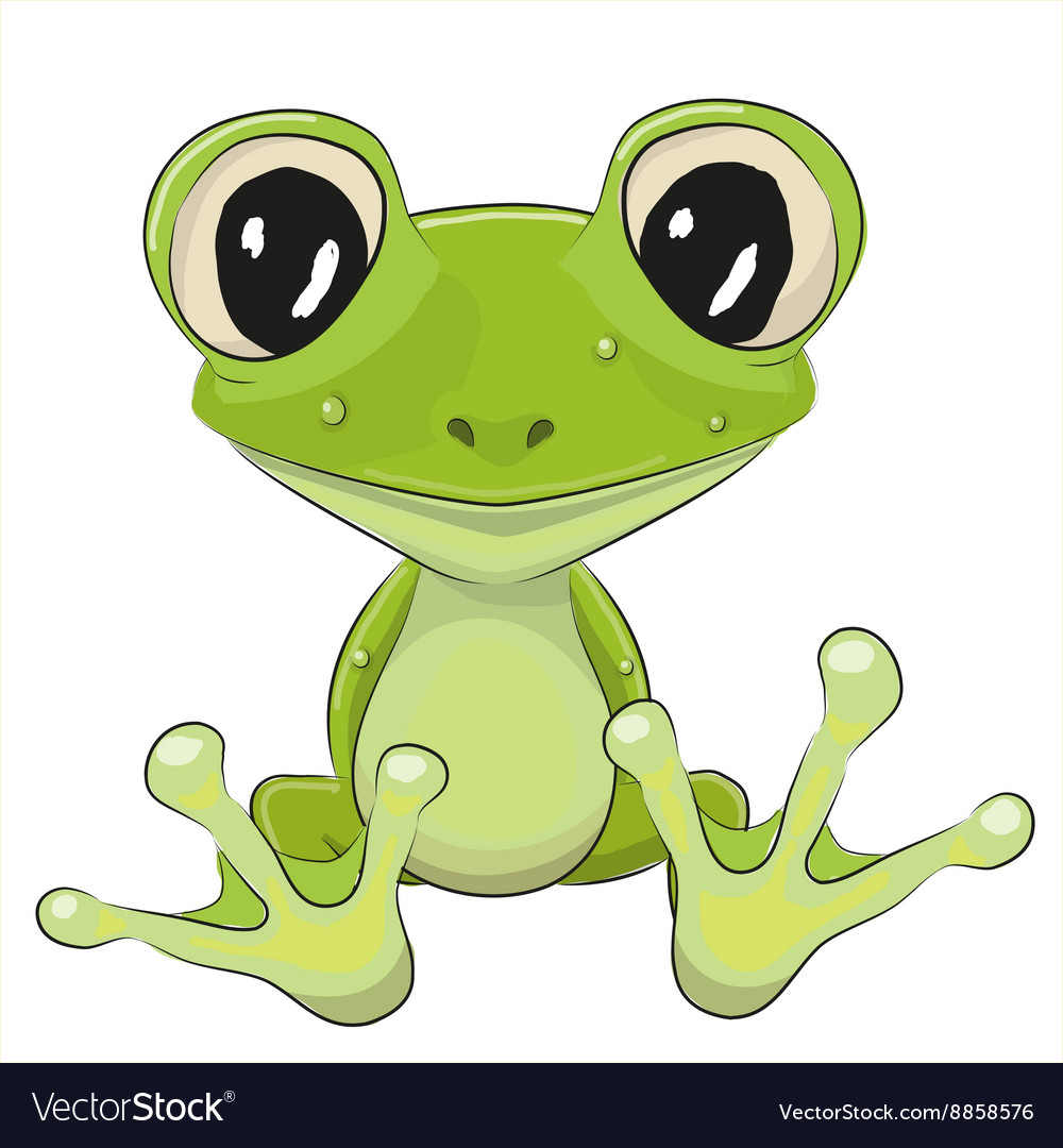 Cartoon frog Royalty Free Vector Image - VectorStock