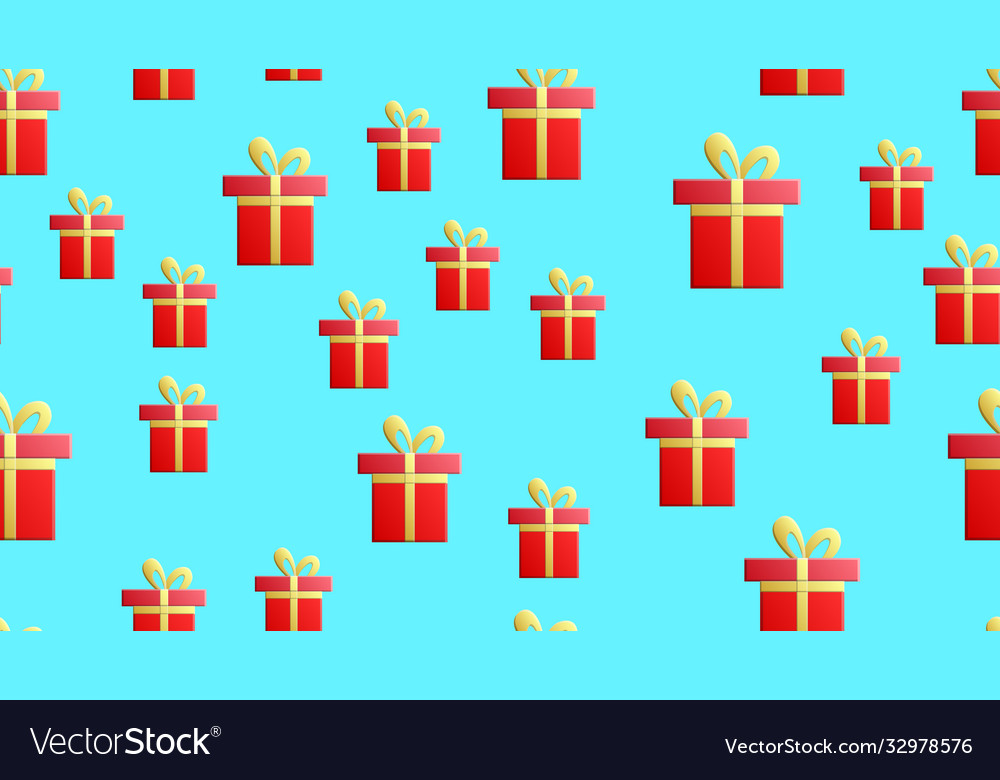 Christmas seamless pattern with gift boxes