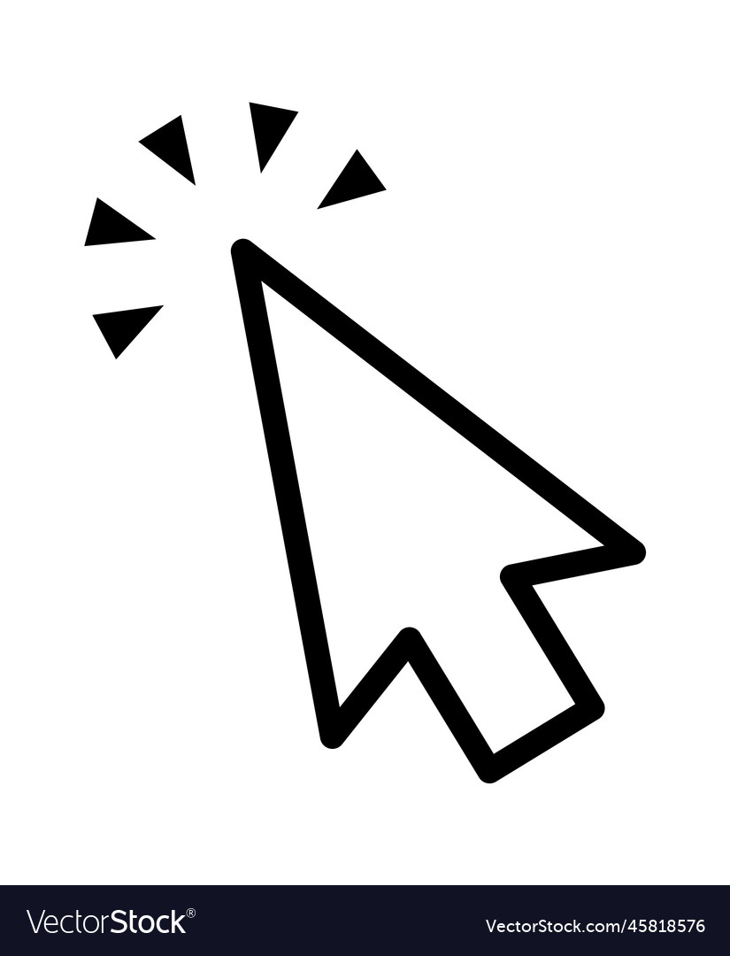 Click cursor set computer pointer hand and arrow