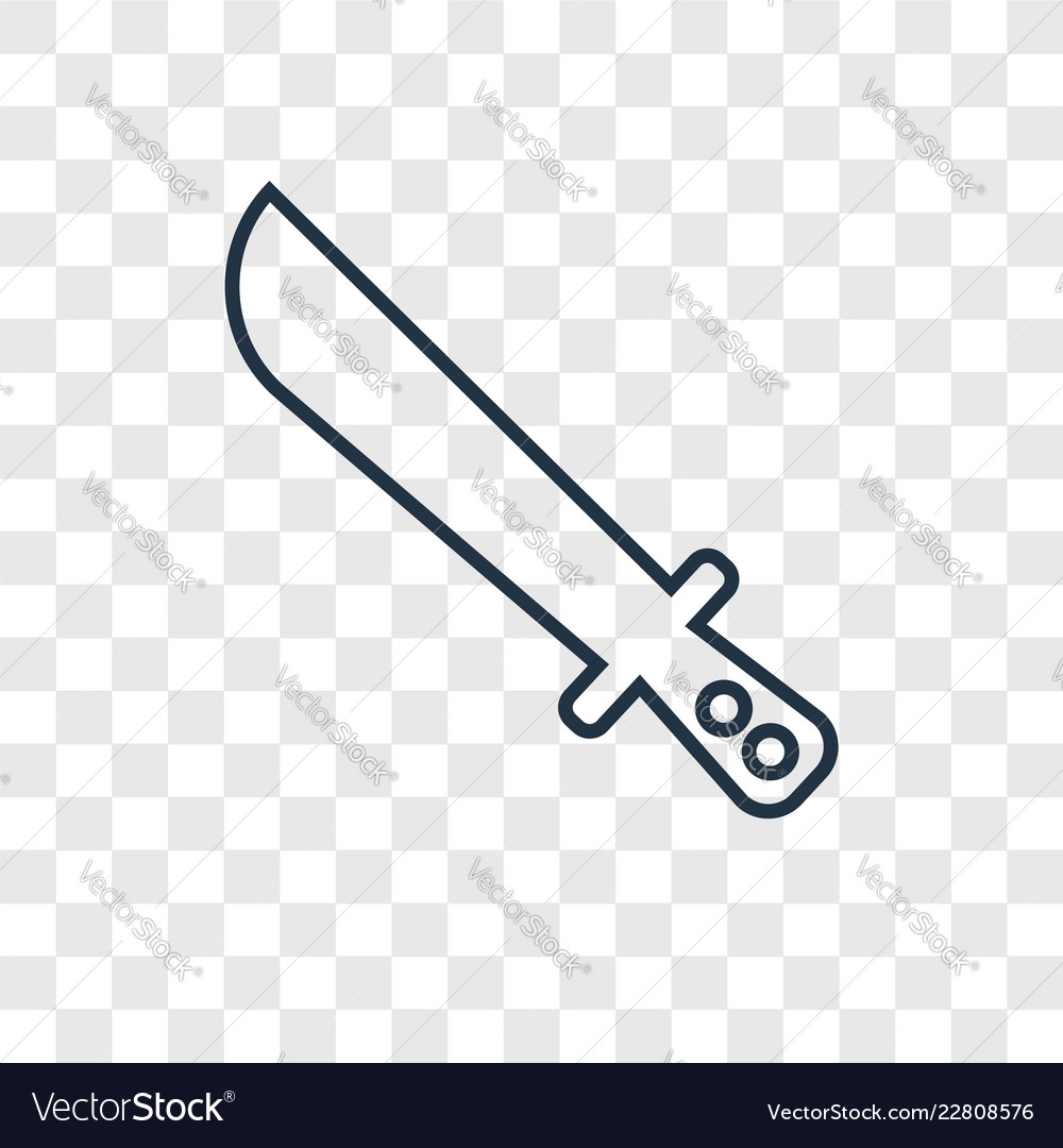 Dagger concept linear icon isolated