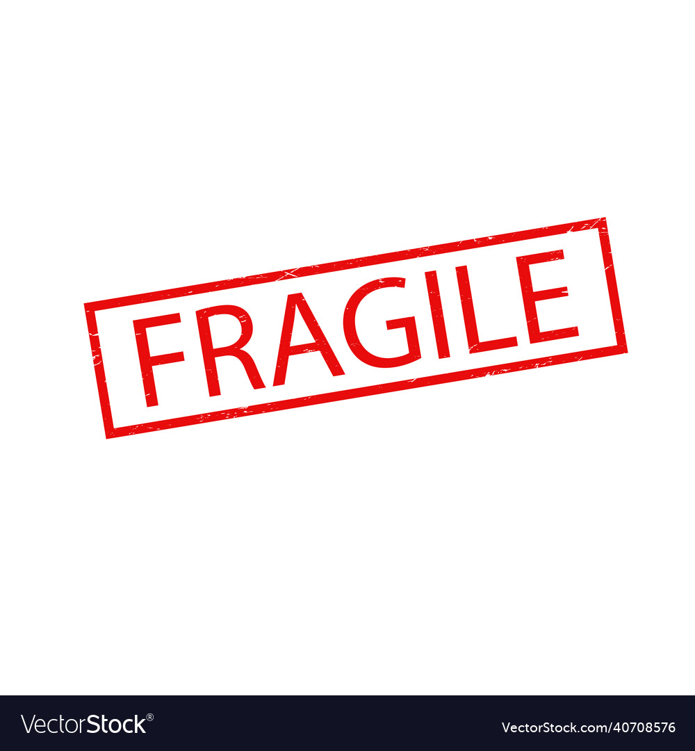 Fragile stamp isolated on white background vector image Fragile stamp isolated on white background