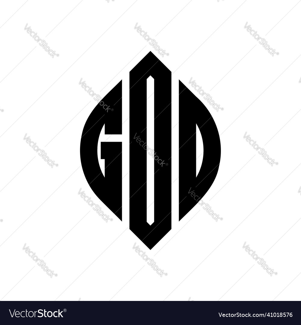 God circle letter logo design with circle Vector Image