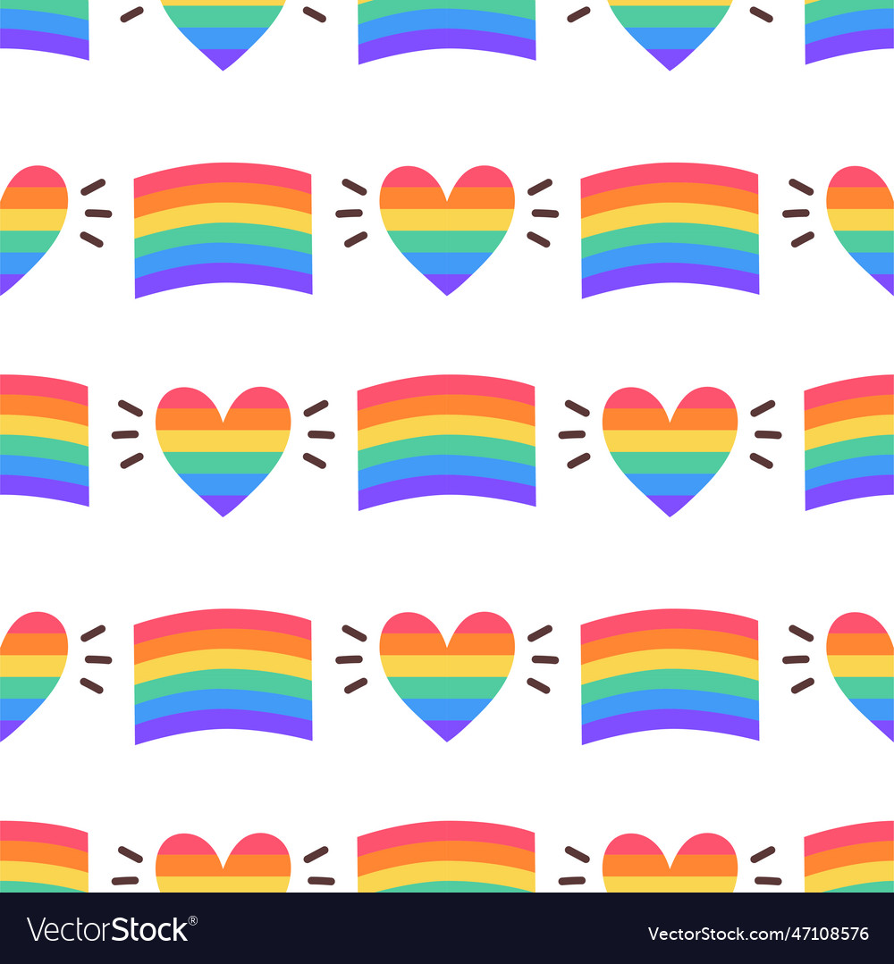 Lgbt Seamless Pattern Symbol Of The Royalty Free Vector