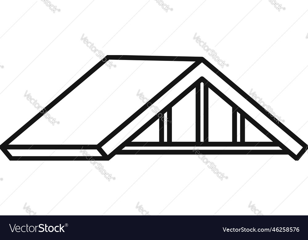 Material Roof Icon Outline Building Royalty Free Vector