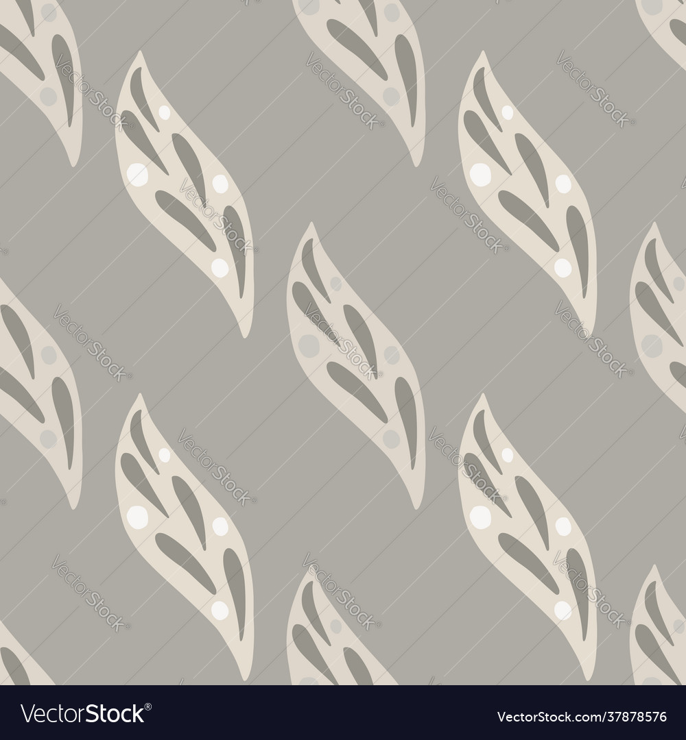 Minimalistic simple leaf elements seamless Vector Image Minimalistic simple leaf elements seamless