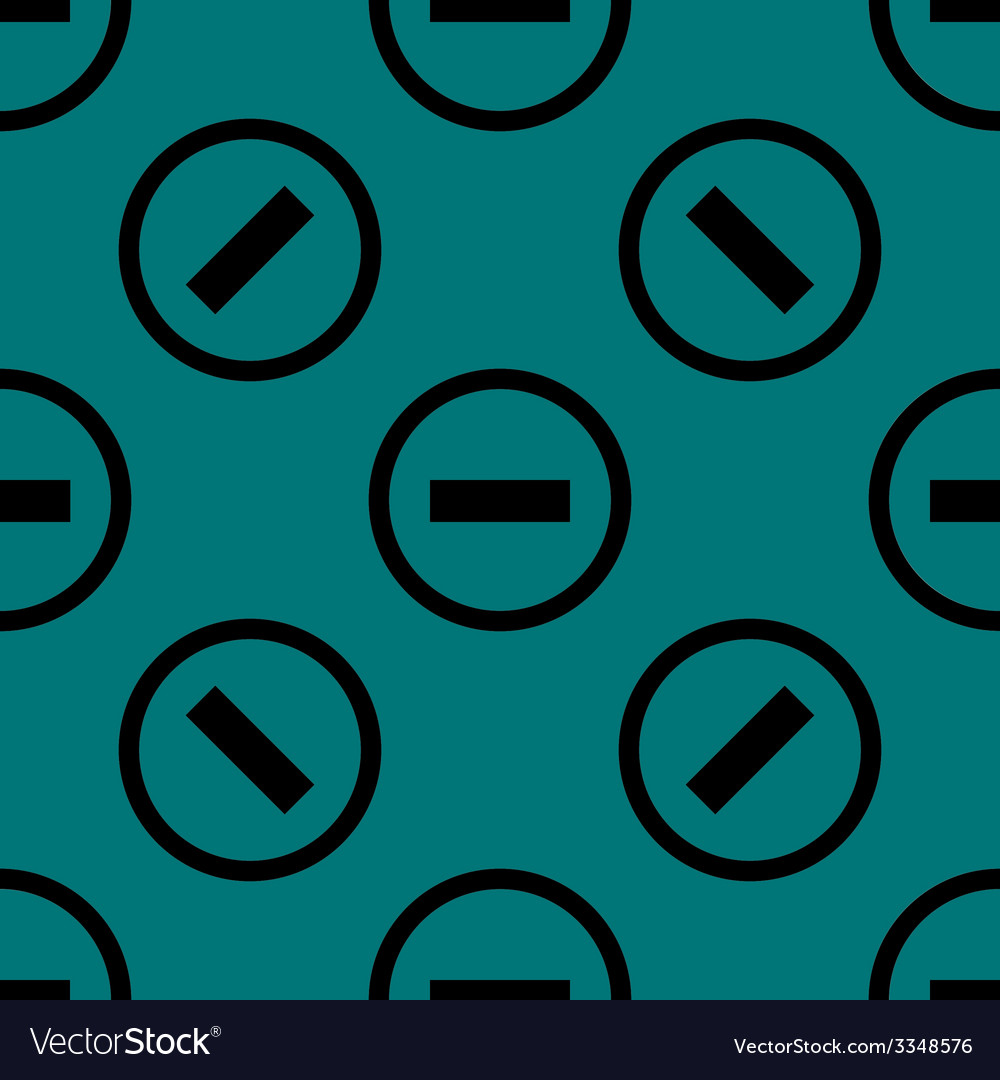 Minus web icon flat design seamless pattern