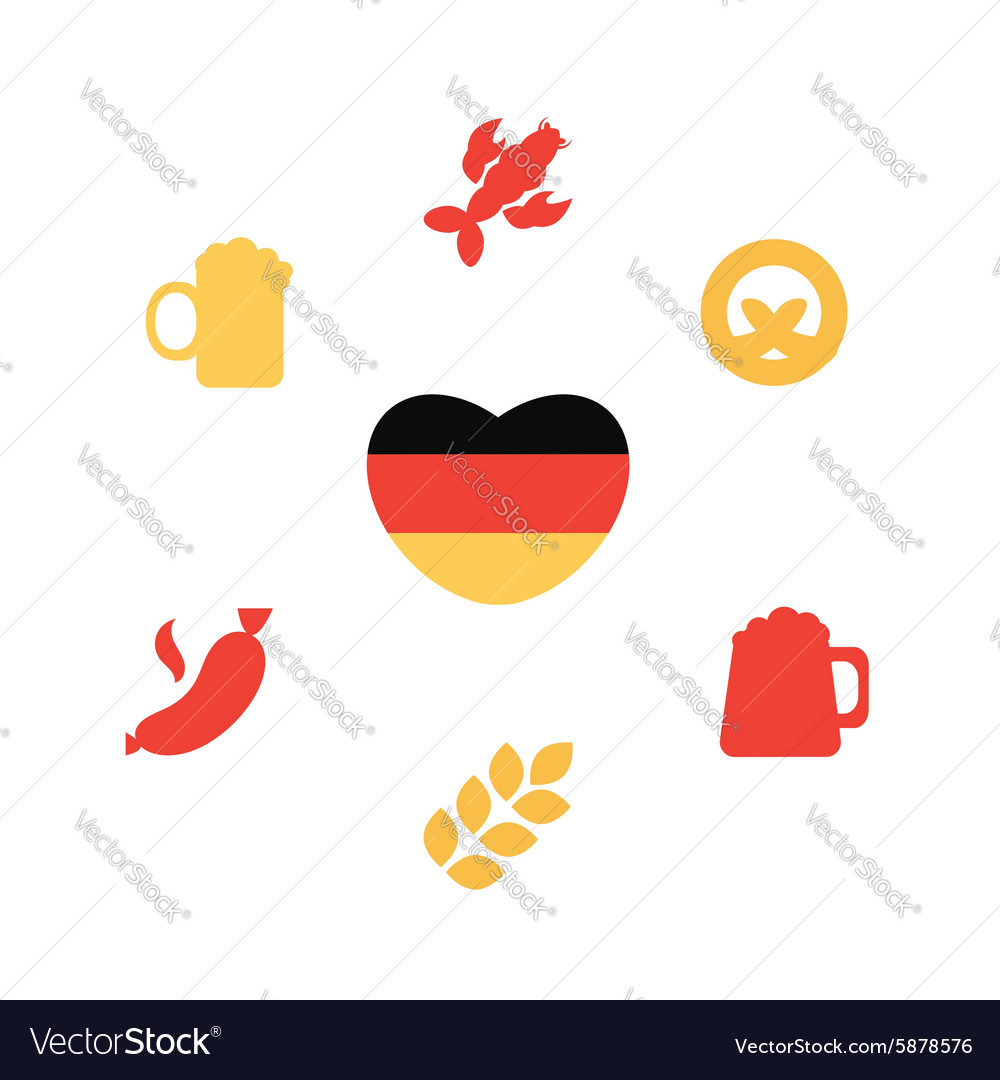 Oktoberfest icons set