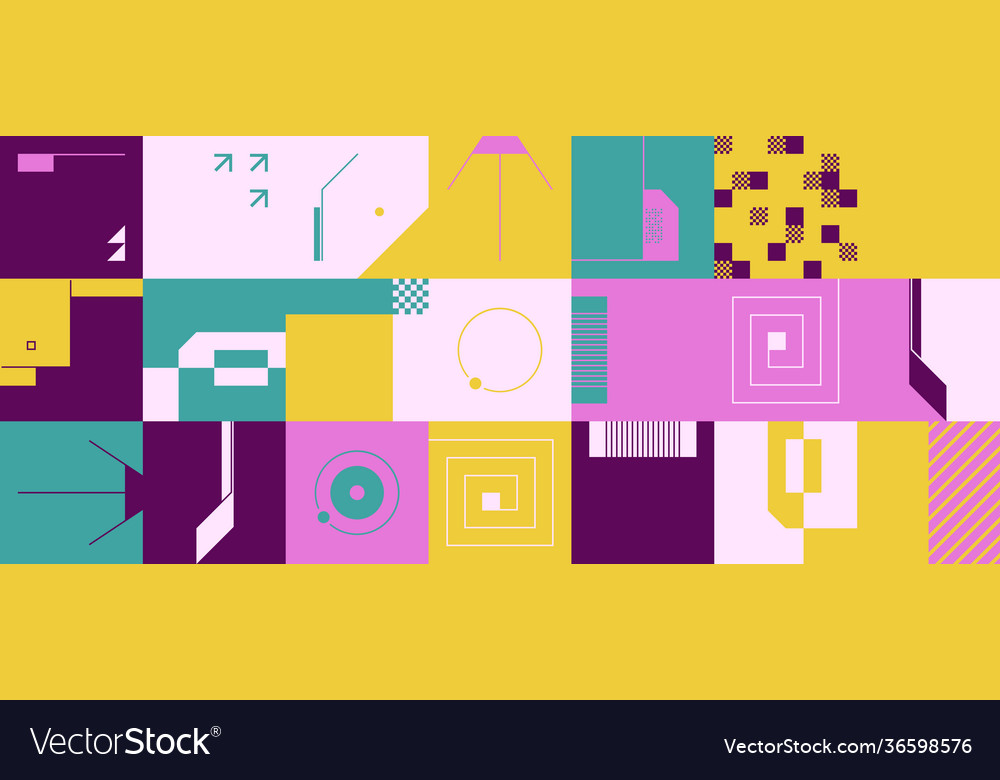 Retro future abstract pattern vector image Retro future abstract pattern