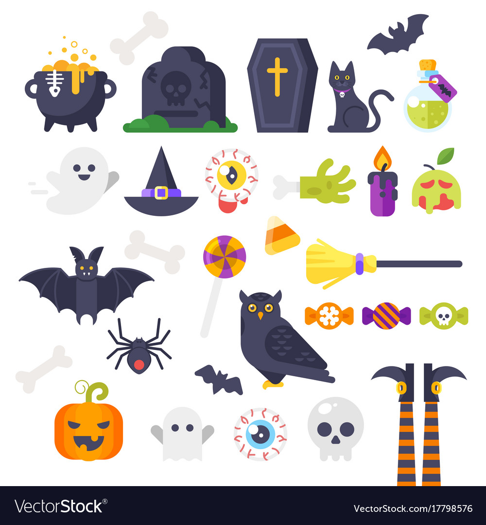 Set of halloween icons
