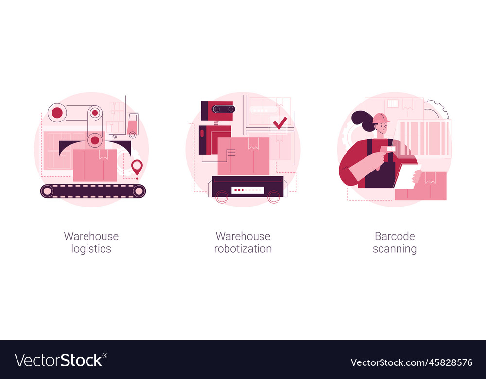 Storage automation abstract concept vector image Storage automation abstract concept