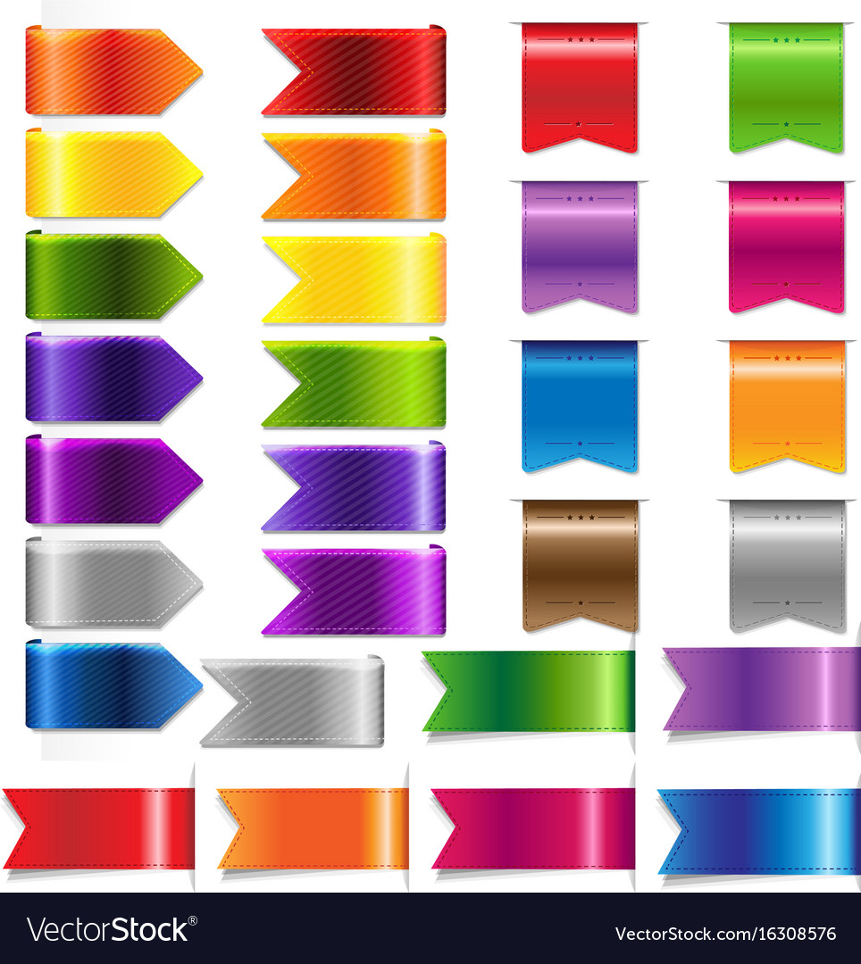  ribbon set Royalty Free Vector Image VectorStock