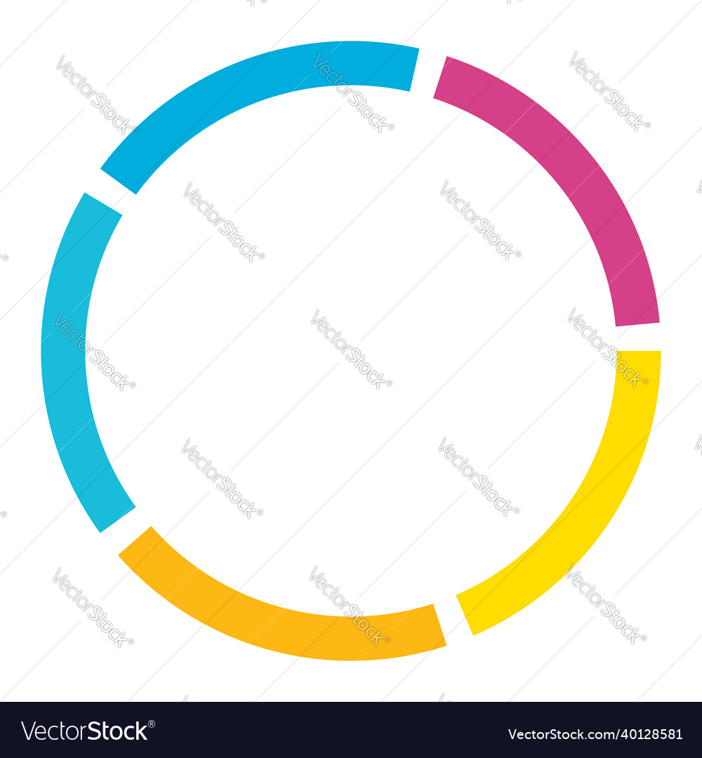 5 Teilschnitt segmentiert Kreis abstrakt gestrichelt vector image 5 Teilschnitt segmentiert Kreis abstrakt gestrichelt