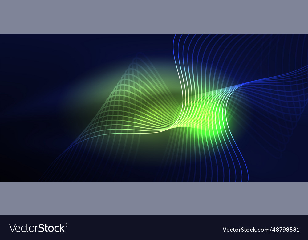 Abstract background neon wave hi-tech design vector image Abstract background neon wave hi-tech design