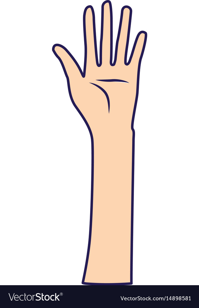 Cute hand up celebrating special day
