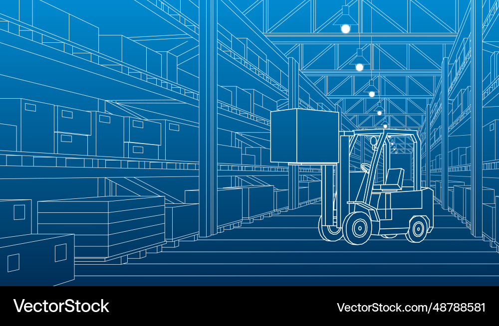 Digital warehouse Royalty Free Vector Image - VectorStock