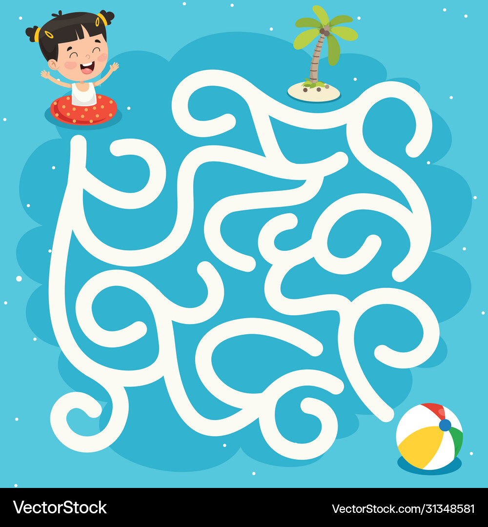 Maze game Royalty Free Vector Image - VectorStock