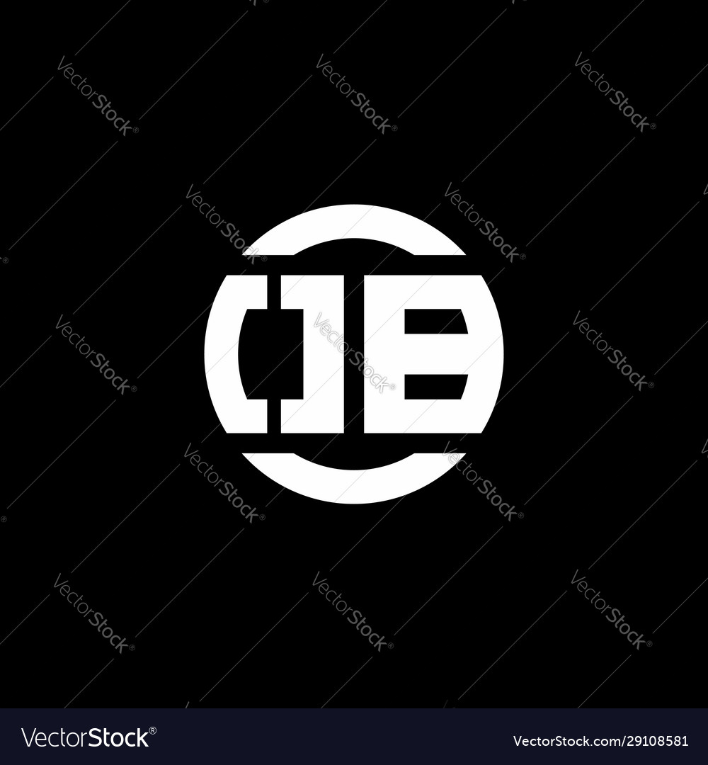 Ob logo monogram isolated on circle element