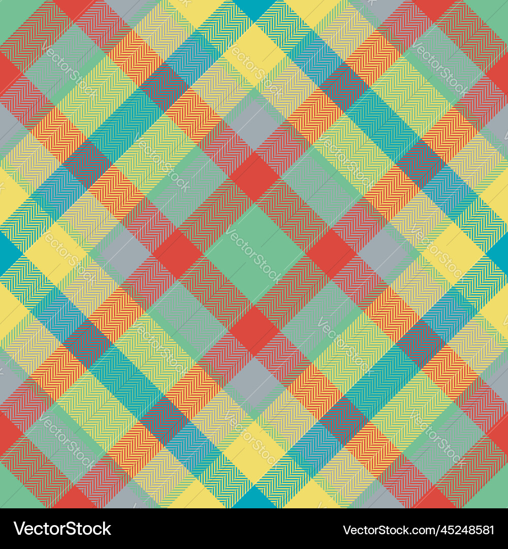 Plaid pattern check fabric texture seamless Vector Image