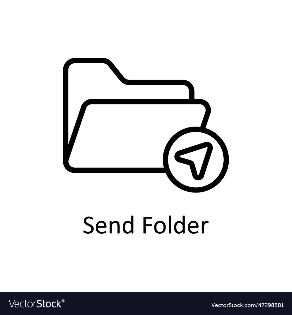 Send folder outline icon design