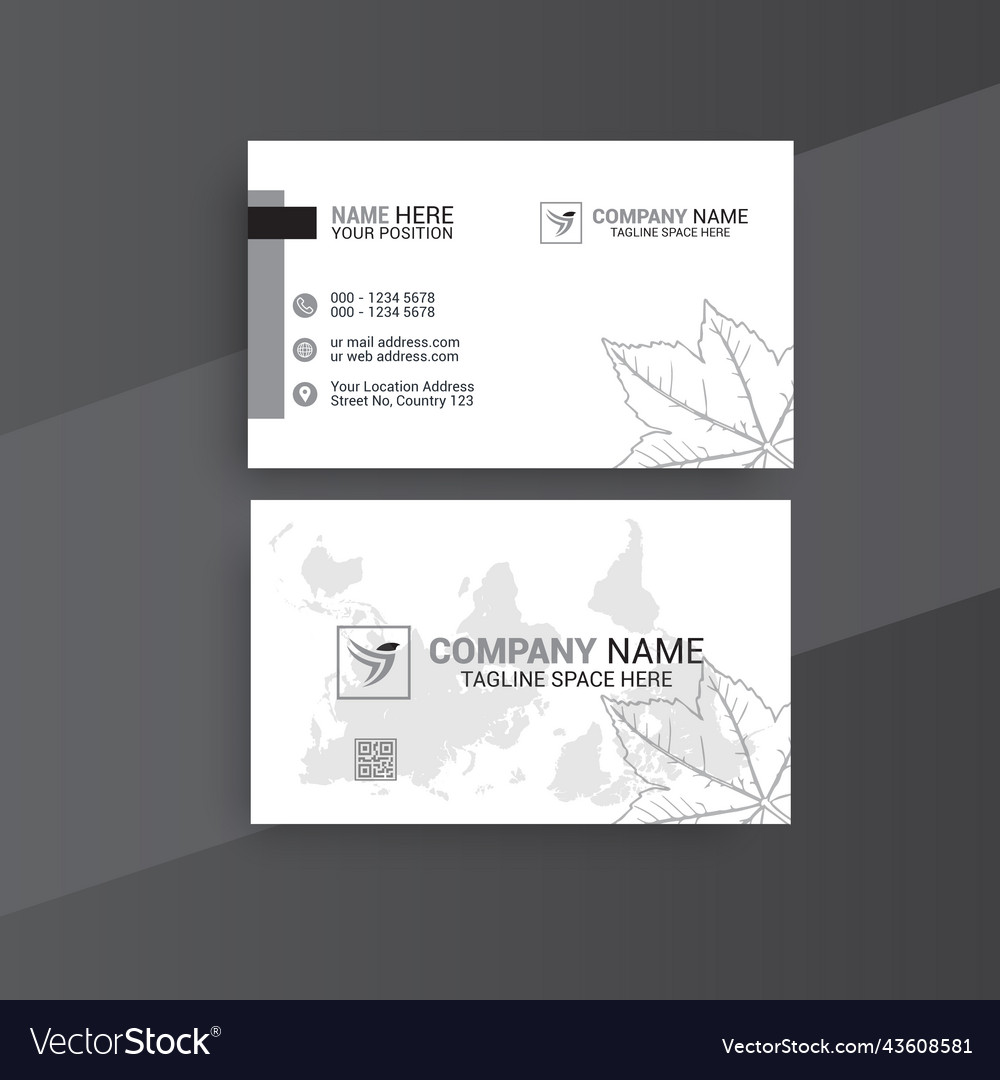Simple flower business card design template