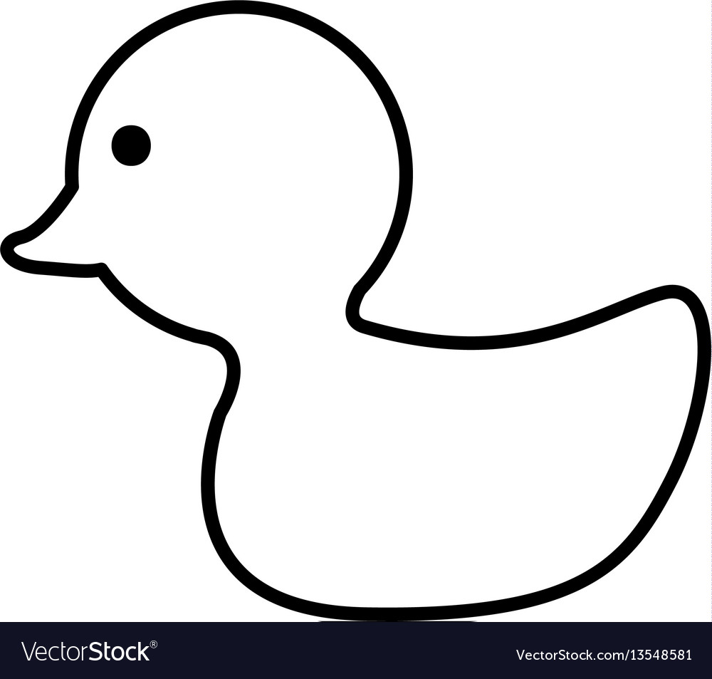 Sketch Kontur Enten Tier Ikone