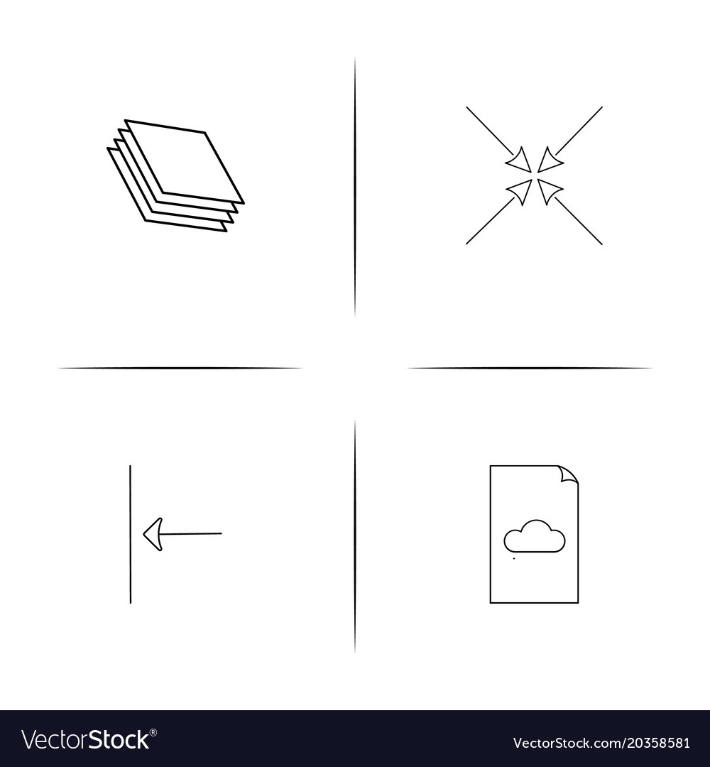 Web und Text einfache lineare Icon setsimple Umriss