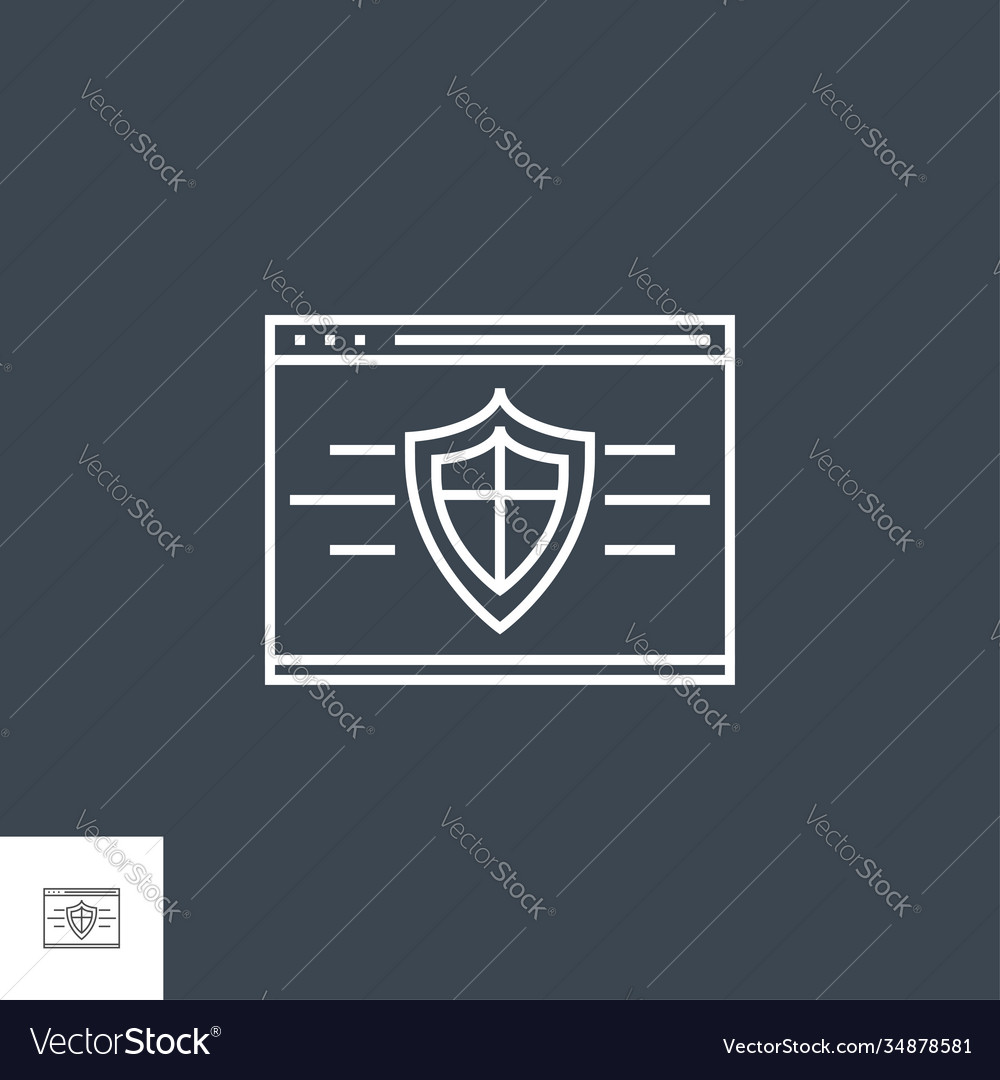 Web security line icon