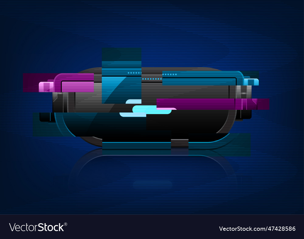 3d simulation vr technology its vector image 3d simulation vr technology its