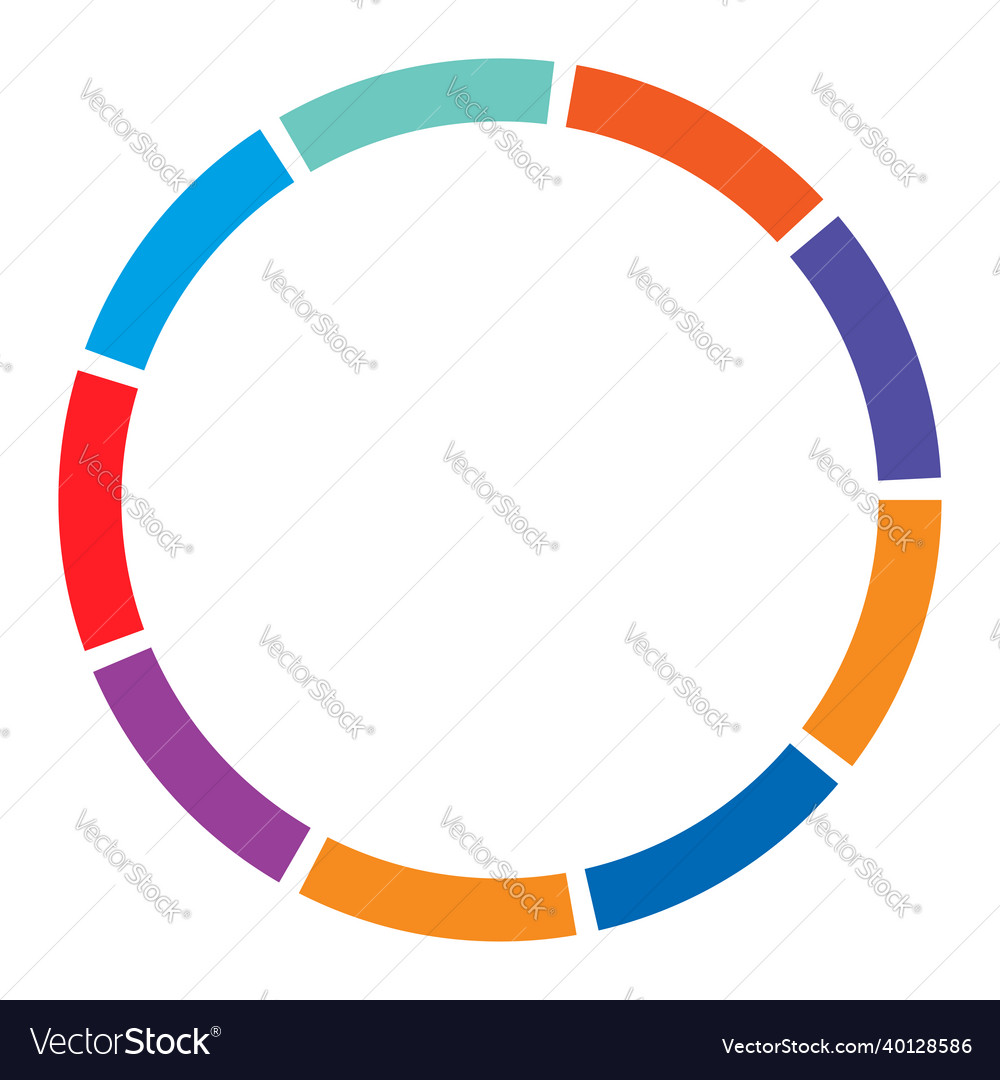 9 part section segmented circle abstract dashed vector image 9 part section segmented circle abstract dashed