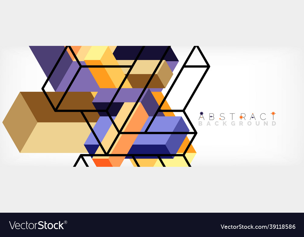 Abstract background 3d cubes cubic elements