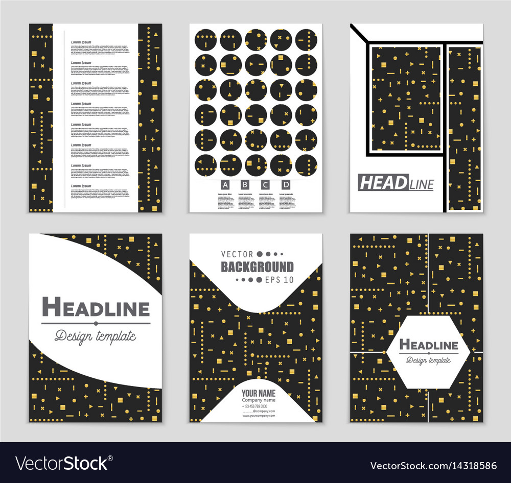 Abstract layout background set for art